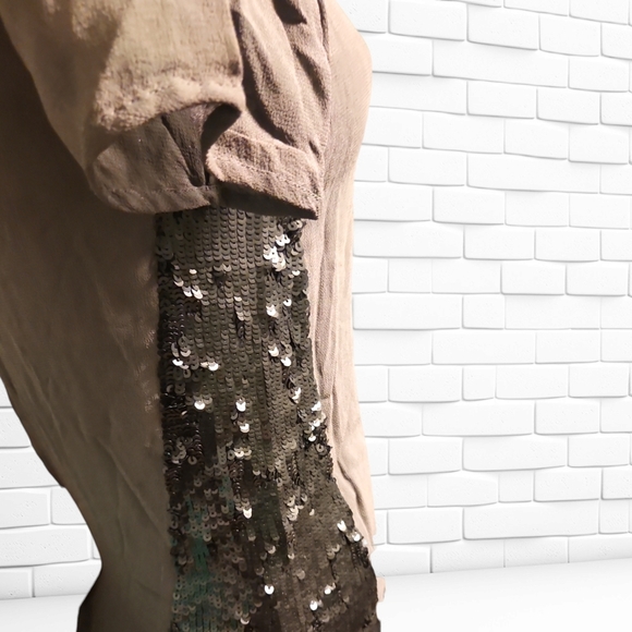 All Saints raw silk kurti top - Picture 3 of 4